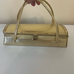 Gold Metallic Vintage Unbranded Purse/Clutch - Circa 1990s 90s 🖤💛
